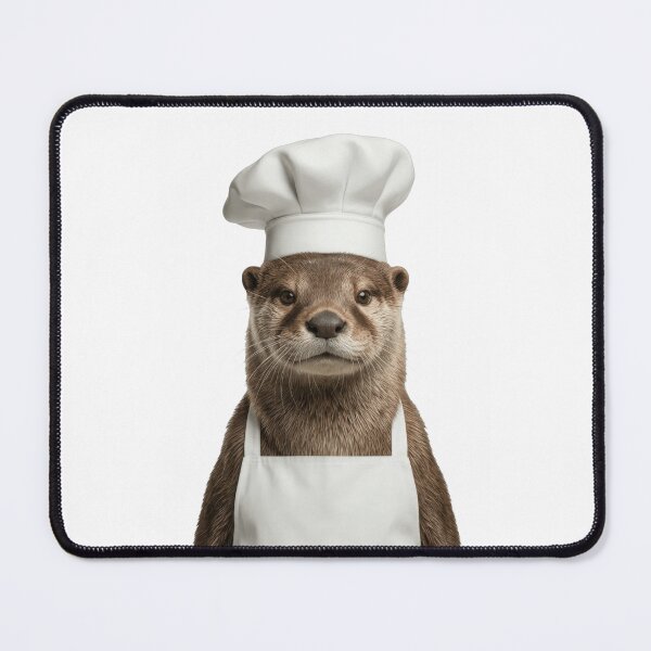 Item preview, Funny River Otter Chef Realistic Animal Cooking Humor Art designed and sold by LazyOwlStore.