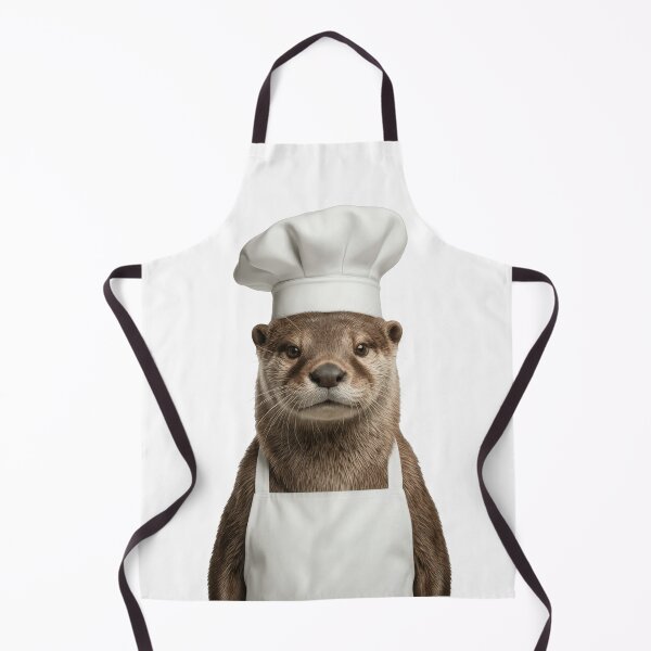 Item preview, Funny River Otter Chef Realistic Animal Cooking Humor Art designed and sold by LazyOwlStore.