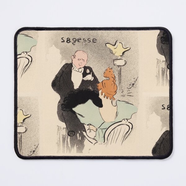 Item preview, Wisdom Sagesse by Henri de Toulouse-Lautrec Vintage Cabaret Salon Art Print designed and sold by artofuniverse.