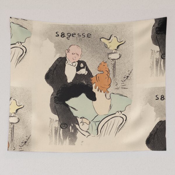 Item preview, Wisdom Sagesse by Henri de Toulouse-Lautrec Vintage Cabaret Salon Art Print designed and sold by artofuniverse.