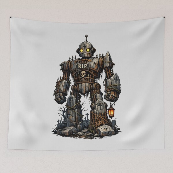 Item preview, Graveyard Guardian Robot - Gothic Horror designed and sold by SidTastic .