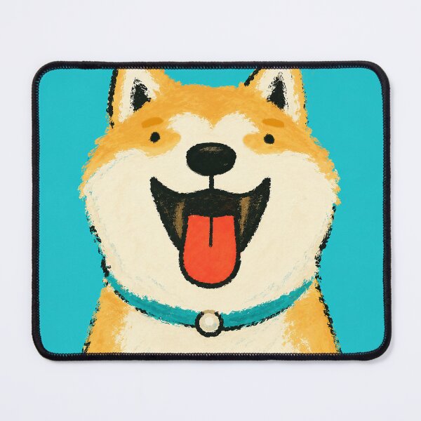 Item preview, Happy Akita Dog Oil Pastel Art | Cute Smiling Japanese Dog Illustration designed and sold by 516 Studio.