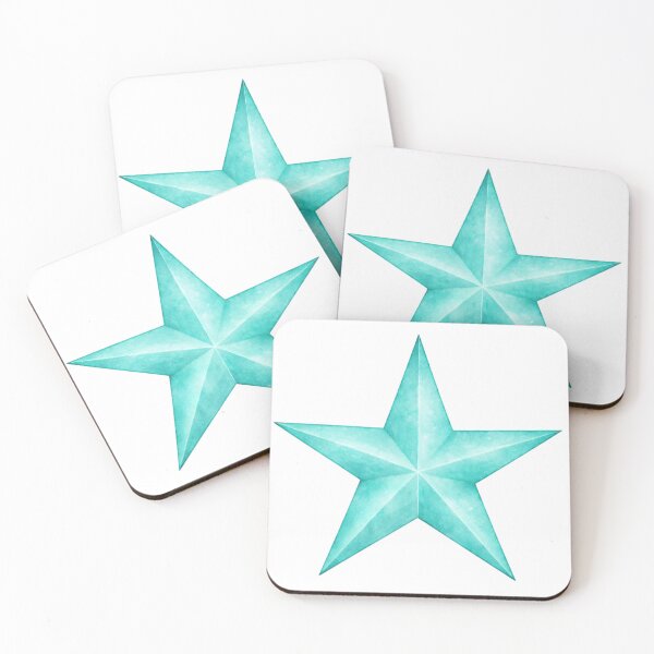 Item preview, Turquoise Watercolor Star designed and sold by Blink Art Studio.