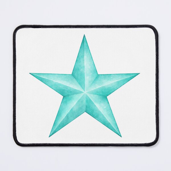 Item preview, Turquoise Watercolor Star designed and sold by Blink Art Studio.