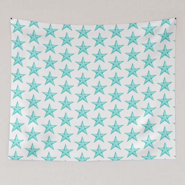 Item preview, Turquoise Watercolor Star designed and sold by Blink Art Studio.