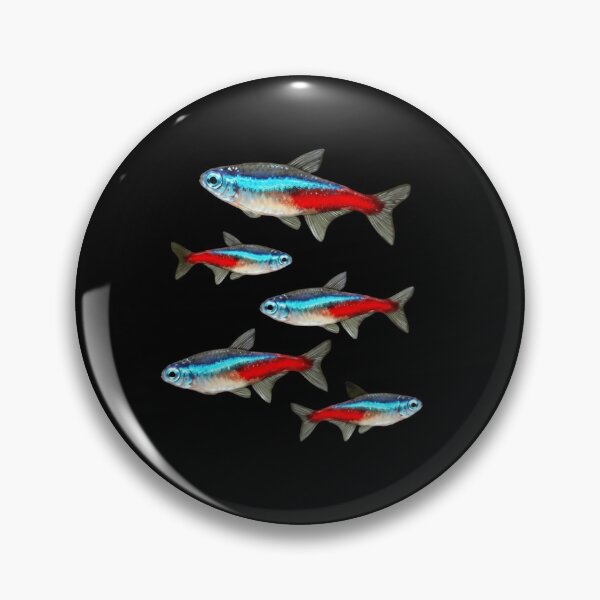 Item preview, Vibrant Neon Tetra School - Tropical Aquarium Fish Art designed and sold by haitrieuic96.