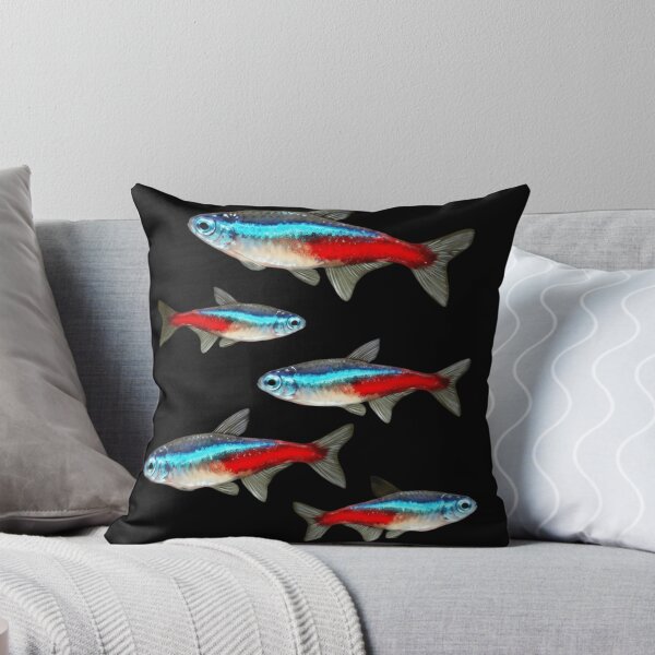 Item preview, Vibrant Neon Tetra School - Tropical Aquarium Fish Art designed and sold by haitrieuic96.