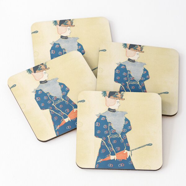 Item preview, Woman Holding an Umbrella by Henri de Toulouse-Lautrec Vintage Belle Époque Fashion Art Print designed and sold by artofuniverse.