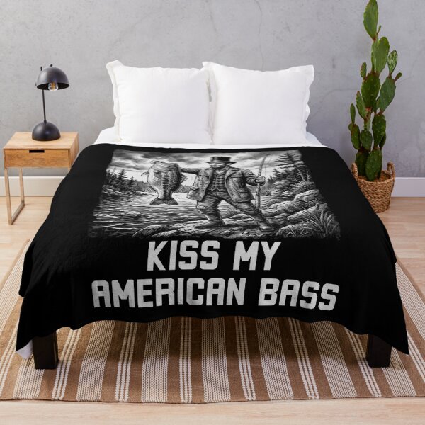Item preview, Kiss My American Bass Lincoln Fishing Humor designed and sold by snowry.