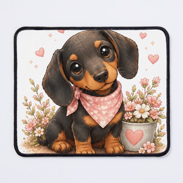 Item preview, sitting dachshund designed and sold by Savnyy.