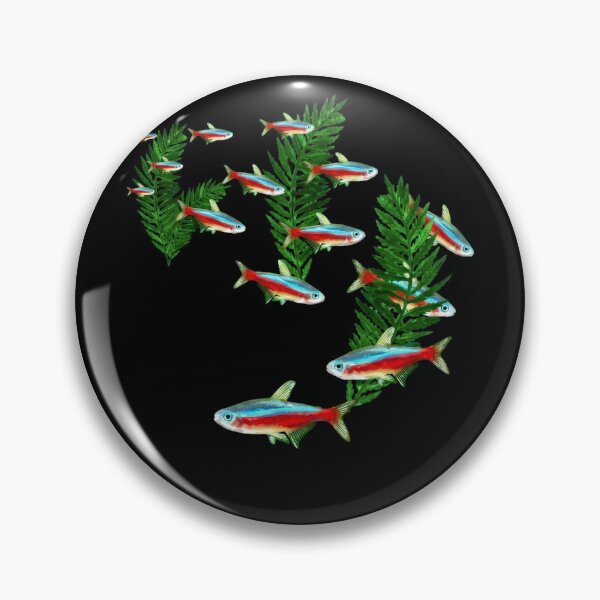 Item preview, Vibrant Neon Tetra School Aquarium Nature Scene designed and sold by haitrieuic96.