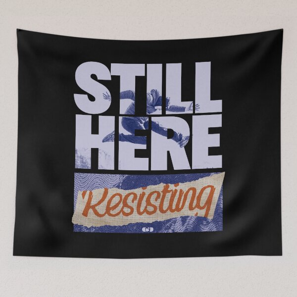 Item preview, Still Here Resisting — Mental Health Collage Art designed and sold by Decorador de Corazones.