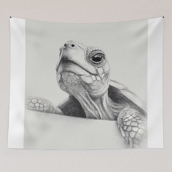 Item preview, Detailed Turtle Sketch designed and sold by lautir.