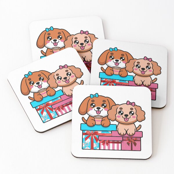 Item preview, Kawaii Puppy Gift Box Illustration | Cute Pastel Dog Cartoon Design designed and sold by Pandey14.