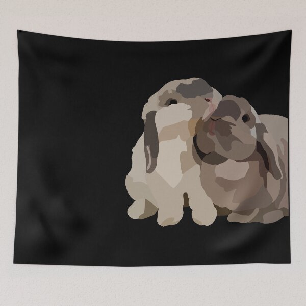 Item preview, Cute Floppy Bunny Duo designed and sold by Just-Arts-4U.