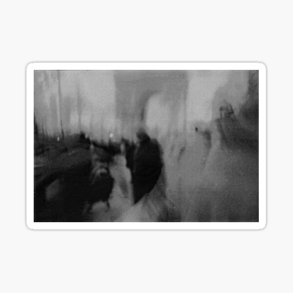 Couple kissing in street Arc de Triomphe Paris Champs Elysees Lomo LCA lomographic analog film photo Sticker