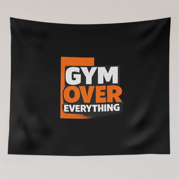 Item preview, Gym Over Everything Typography T-Shirt designed and sold by Bend-The-Trendd.