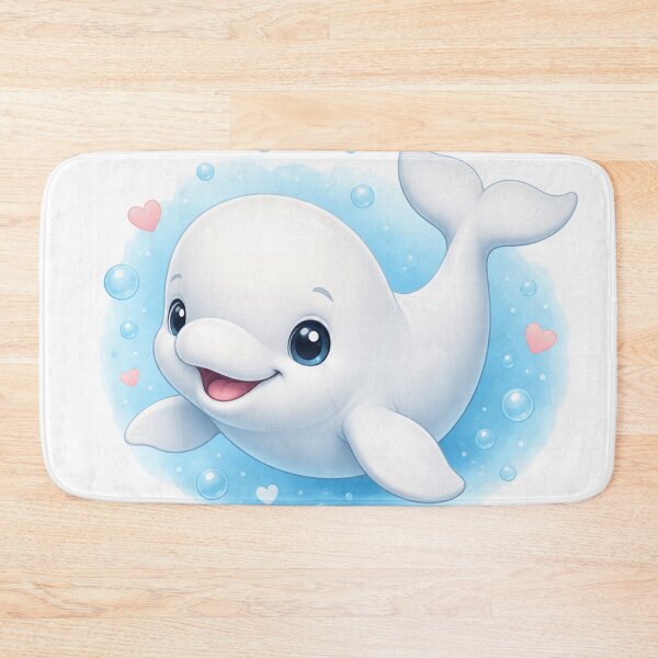 Item preview, Adorable Baby Beluga Whale designed and sold by ToonyTeez.