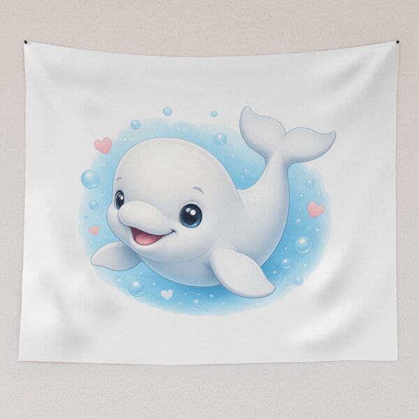 Item preview, Adorable Baby Beluga Whale designed and sold by ToonyTeez.