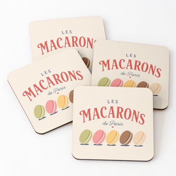 Item preview, Paris Macaron Art - Vintage French Cafe Decor designed and sold by AbsoluteMotif.
