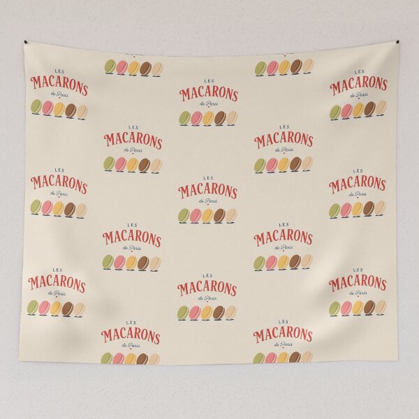 Item preview, Paris Macaron Art - Vintage French Cafe Decor designed and sold by AbsoluteMotif.