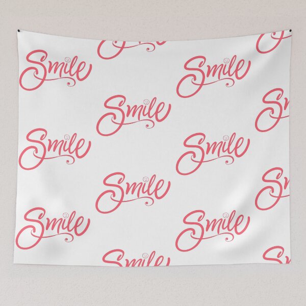 Item preview, Smile Pink Cursive Typography with Winking Face Emoji Design designed and sold by tarzbol.