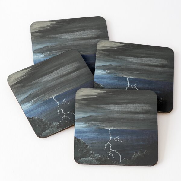 Item preview, "Twilightning", acrylic painting, human made art designed and sold by GiSilver.
