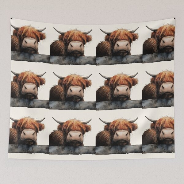 Item preview, Scottish Hairy Highland Cow ' Alex ' by Shirley MacArthur designed and sold by Shirley MacArthur Art.