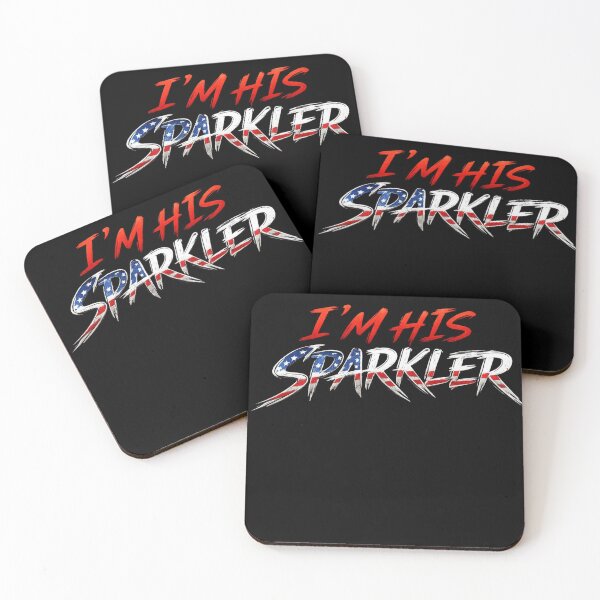 Item preview, I'm His Sparkler Patriotic USA Couple Graphic designed and sold by bilal sibgui.