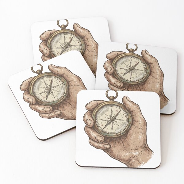 Item preview, Vintage Hand Holding Compass designed and sold by pictranoosa.