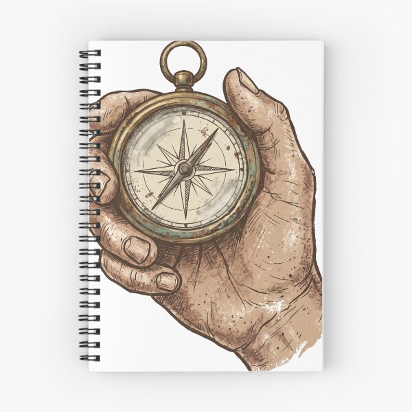 Item preview, Vintage Hand Holding Compass designed and sold by pictranoosa.