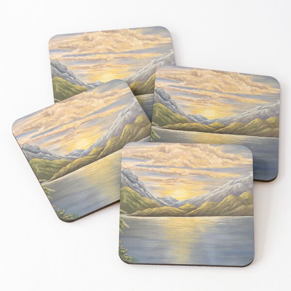 Item preview, Tranquil lake surrounded by majestic mountains. designed and sold by abaterdouk.