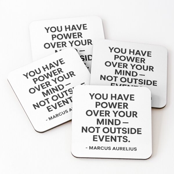 Item preview, Power Over Your Mind Marcus Aurelius Stoic Quote (Black Font) designed and sold by TshirtsLabs.