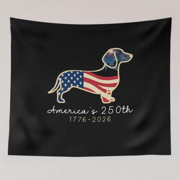 Item preview, Patriotic Dachshund Americas 250th Wiener Dog Fireworks Celebration designed and sold by FreshVibe Prints.