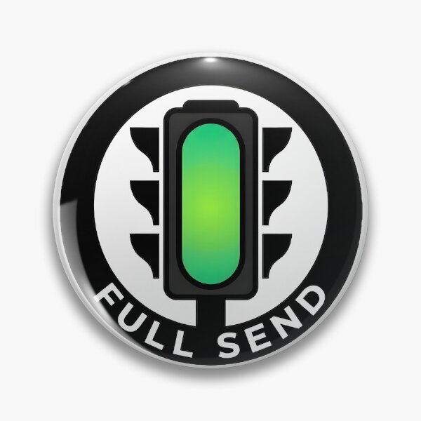 Item preview, Full Send Green Traffic Light Emblem designed and sold by octozap.
