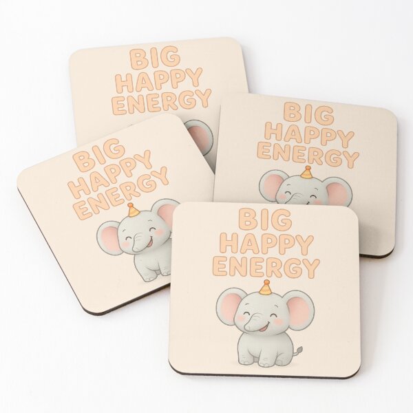 Item preview, Big Happy Energy Elephant | Cute Kawaii Party Animal 3D CGI designed and sold by PopCulturePixel.