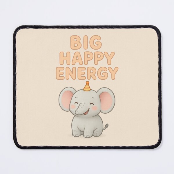 Item preview, Big Happy Energy Elephant | Cute Kawaii Party Animal 3D CGI designed and sold by PopCulturePixel.