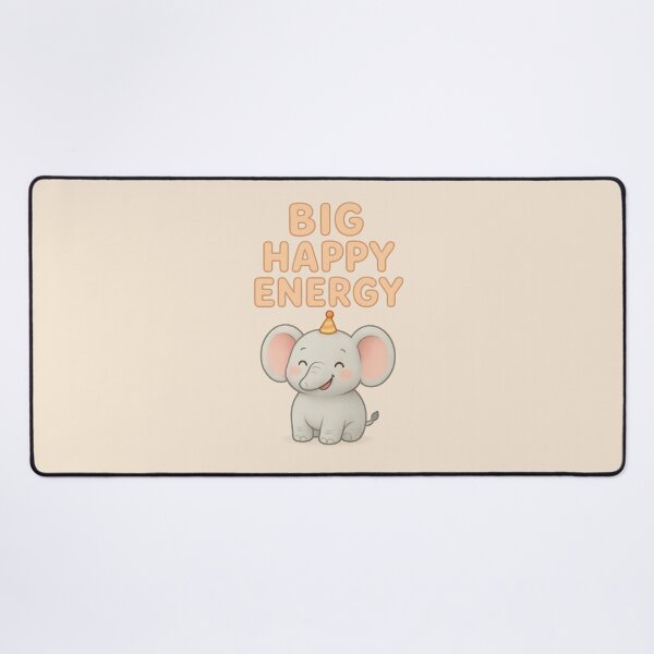 Item preview, Big Happy Energy Elephant | Cute Kawaii Party Animal 3D CGI designed and sold by PopCulturePixel.