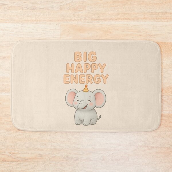 Item preview, Big Happy Energy Elephant | Cute Kawaii Party Animal 3D CGI designed and sold by PopCulturePixel.