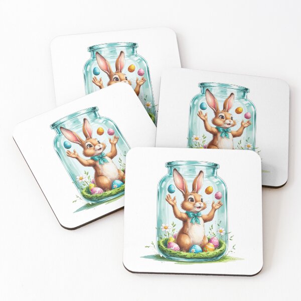 Item preview, Happy Bunny Tossing Easter Eggs designed and sold by AQUILAKREO.