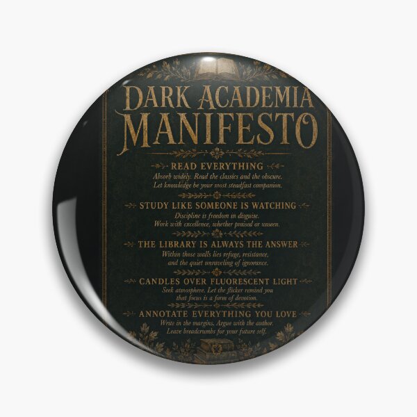 Item preview, Dark Academia Manifesto Typographic Poster – Elegant Botanical Vintage Art | Dark Academia Wall Decor designed and sold by irfanshikh.