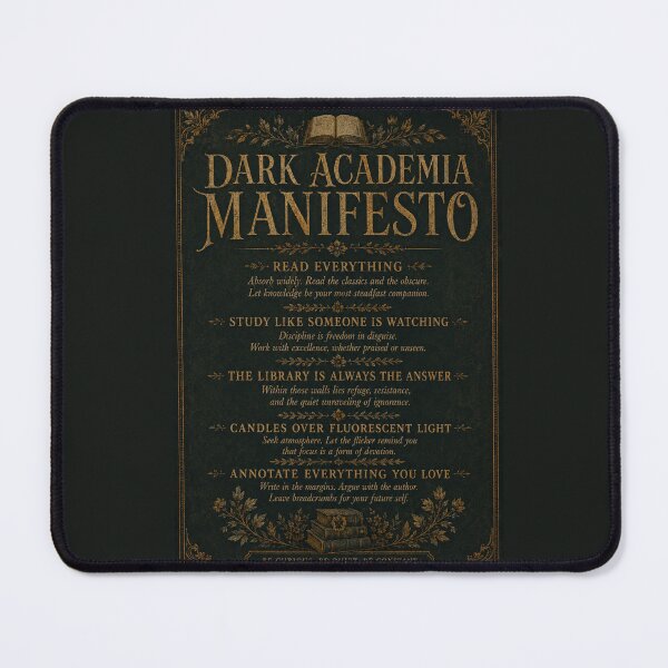 Item preview, Dark Academia Manifesto Typographic Poster – Elegant Botanical Vintage Art | Dark Academia Wall Decor designed and sold by irfanshikh.