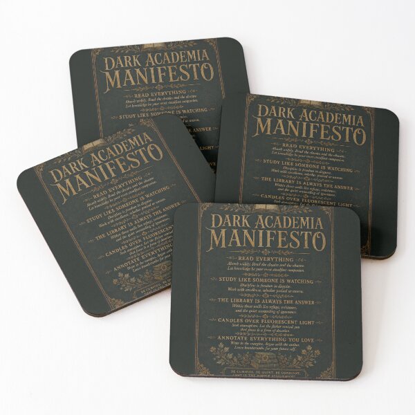 Item preview, Dark Academia Manifesto Typographic Poster – Elegant Botanical Vintage Art | Dark Academia Wall Decor designed and sold by irfanshikh.