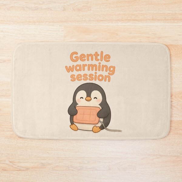 Item preview, Cute Penguin Heating Pad | Gentle Warming Session Kawaii Art designed and sold by PopCulturePixel.