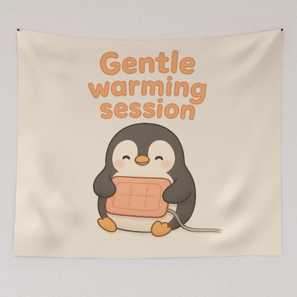 Item preview, Cute Penguin Heating Pad | Gentle Warming Session Kawaii Art designed and sold by PopCulturePixel.