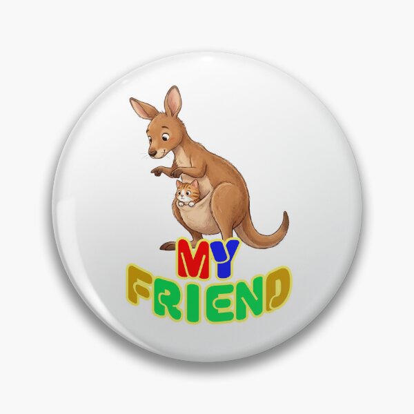 Item preview, My Friend -A gentle kangaroo and a cute kitty- designed and sold by LOVEARTDESIGN.