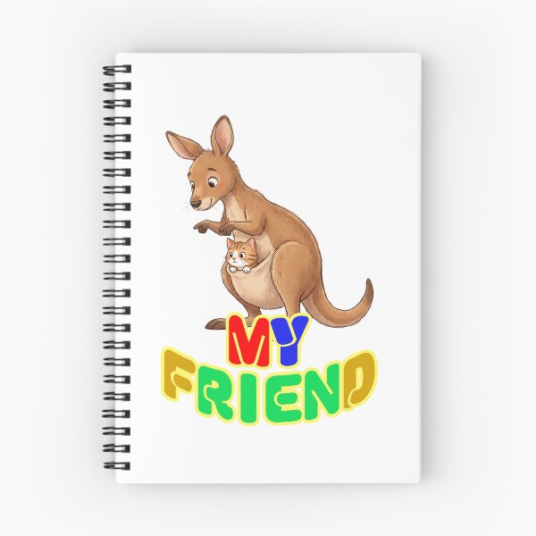 Item preview, My Friend -A gentle kangaroo and a cute kitty- designed and sold by LOVEARTDESIGN.