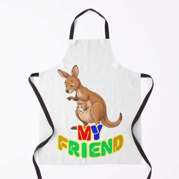 Item preview, My Friend -A gentle kangaroo and a cute kitty- designed and sold by LOVEARTDESIGN.