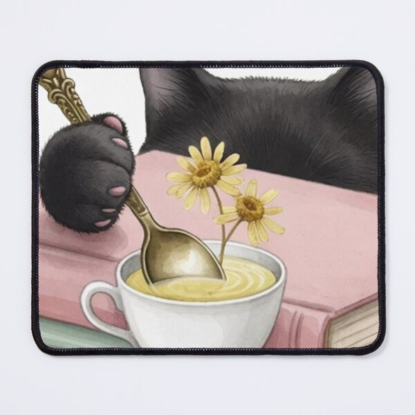 Item preview, Stirring The Pot — Chamomile Tea Cat Cozy Mystery Tee designed and sold by kosimazaki.