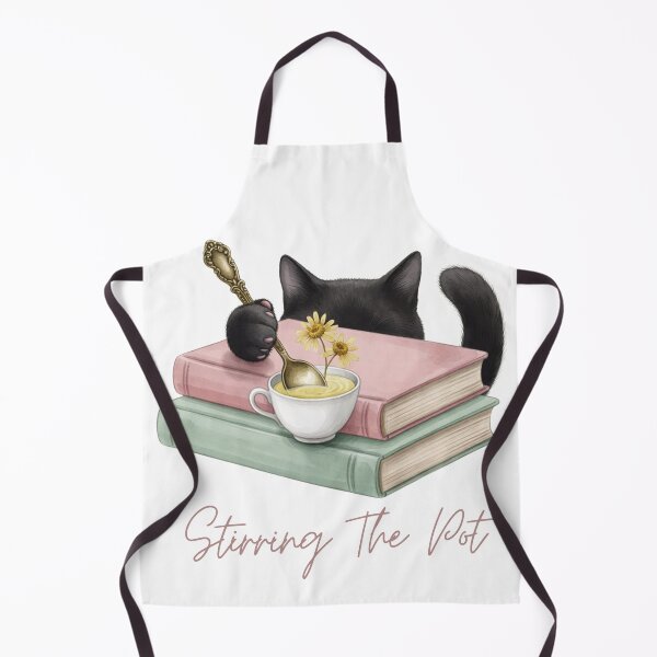 Item preview, Stirring The Pot — Chamomile Tea Cat Cozy Mystery Tee designed and sold by kosimazaki.